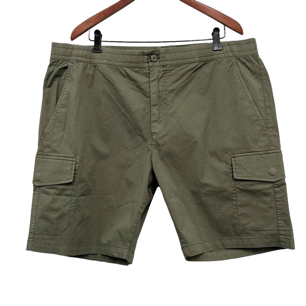 Psycho Bunny NEW Men's Size 40 Maverick Cargo 9" Shorts Army Green Stretch Logo